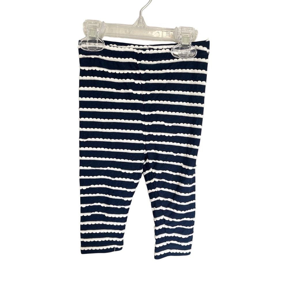 Victoria Beckham x Target Baby 12M Pant Navy White Stripe Ruffle